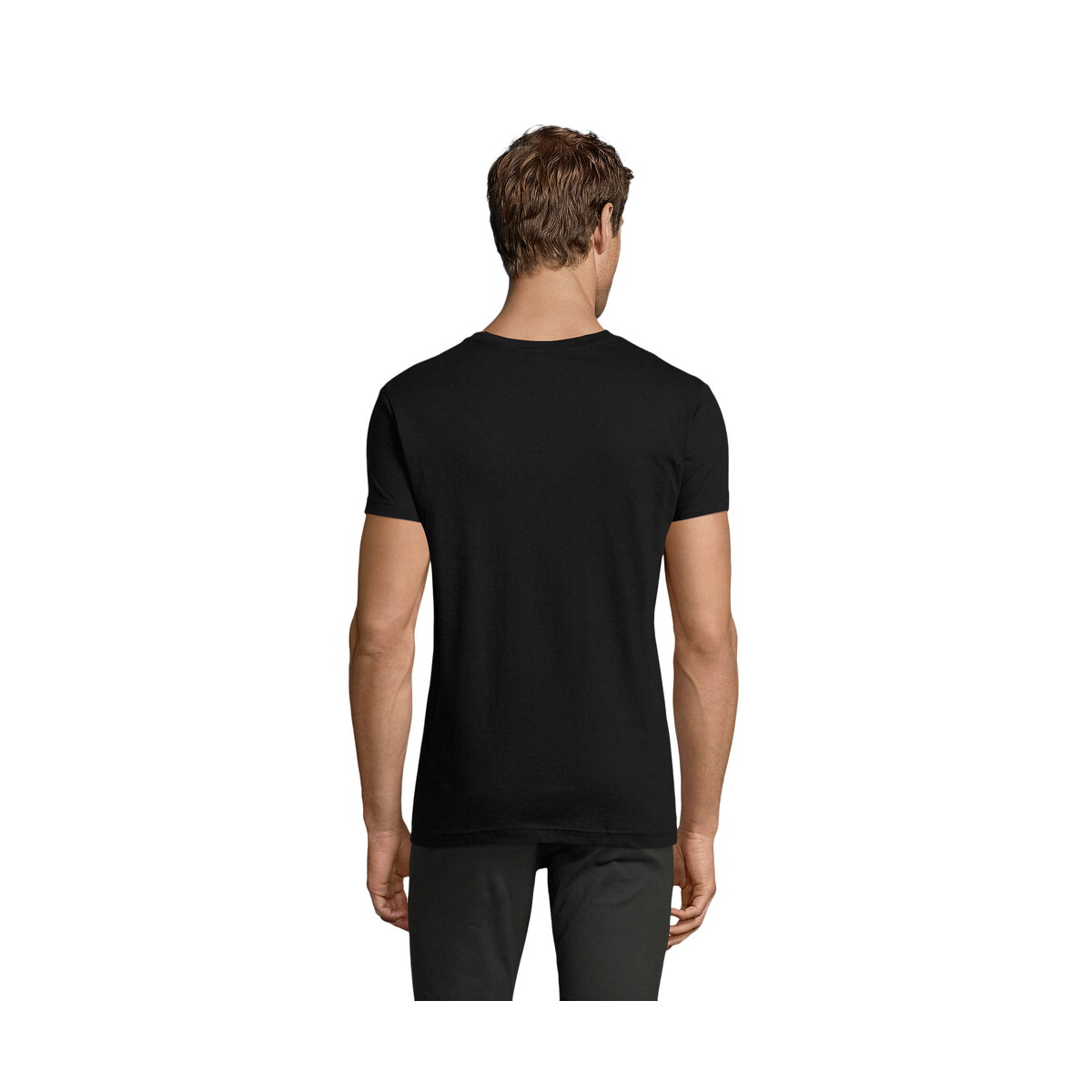 Koszulki z logo – regent fit męski 150g regent fit – deep black – xxl s00553-db-back REGENT FIT MĘSKI 150g REGENT FIT - Deep Black - XXL s00553-db-back