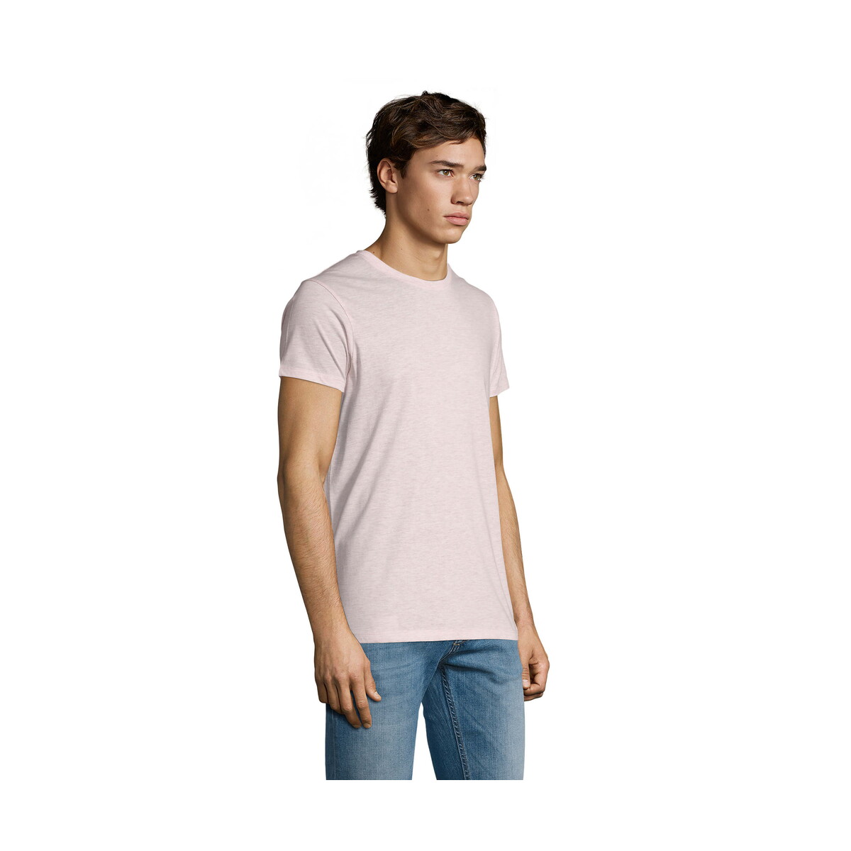 Koszulki z logo – regent fit męski 150g regent fit – heather pink – m s00553-hp-side REGENT FIT MĘSKI 150g REGENT FIT - Heather Pink - M s00553-hp-side