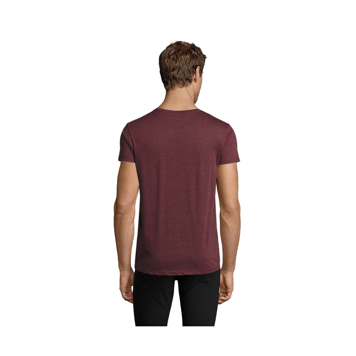 Koszulki z logo – regent fit męski 150g regent fit – melanż czerwonobrunatny – m s00553-hx-back REGENT FIT MĘSKI 150g REGENT FIT - Melanż Czerwonobrunatny - M s00553-hx-back