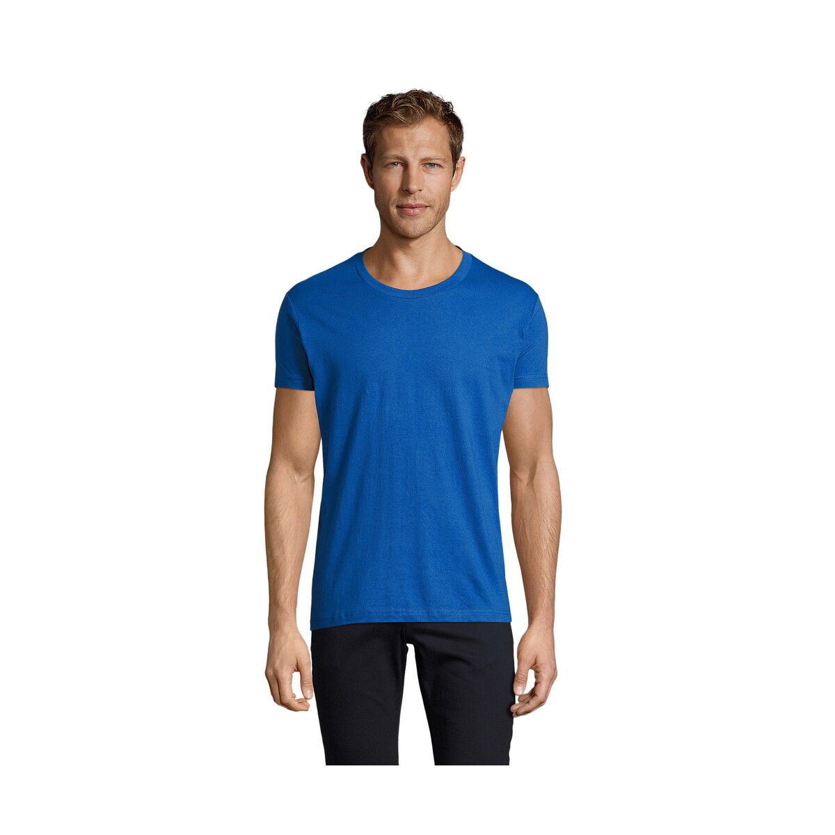 Koszulki z logo – regent fit męski 150g regent fit – niebieski – l s00553-rb REGENT FIT MĘSKI 150g REGENT FIT - Niebieski - L s00553-rb