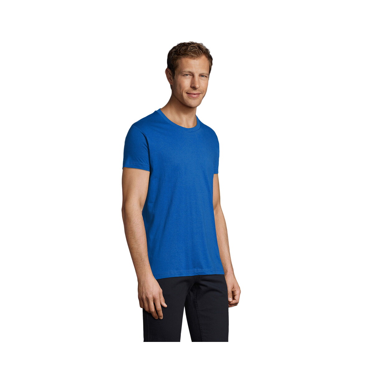 Koszulki z logo – regent fit męski 150g regent fit – niebieski – xl s00553-rb-side REGENT FIT MĘSKI 150g REGENT FIT - Niebieski - XL s00553-rb-side