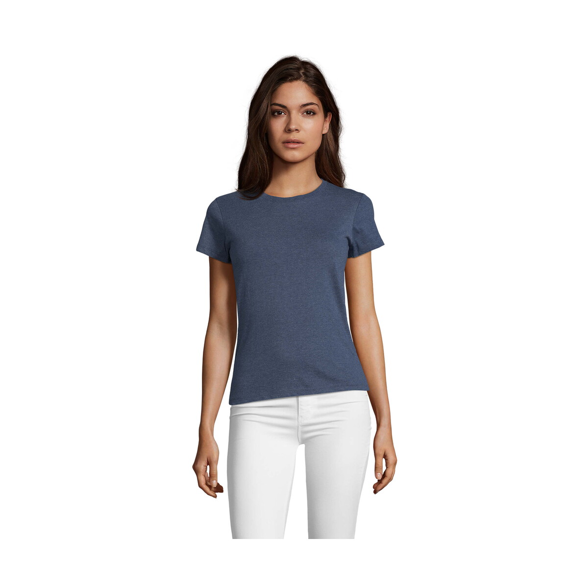 Koszulki z logo – regent fit women 150g regent fit women – melanż denim – l s02758-hd REGENT FIT WOMEN 150g REGENT FIT WOMEN - Melanż Denim - L s02758-hd