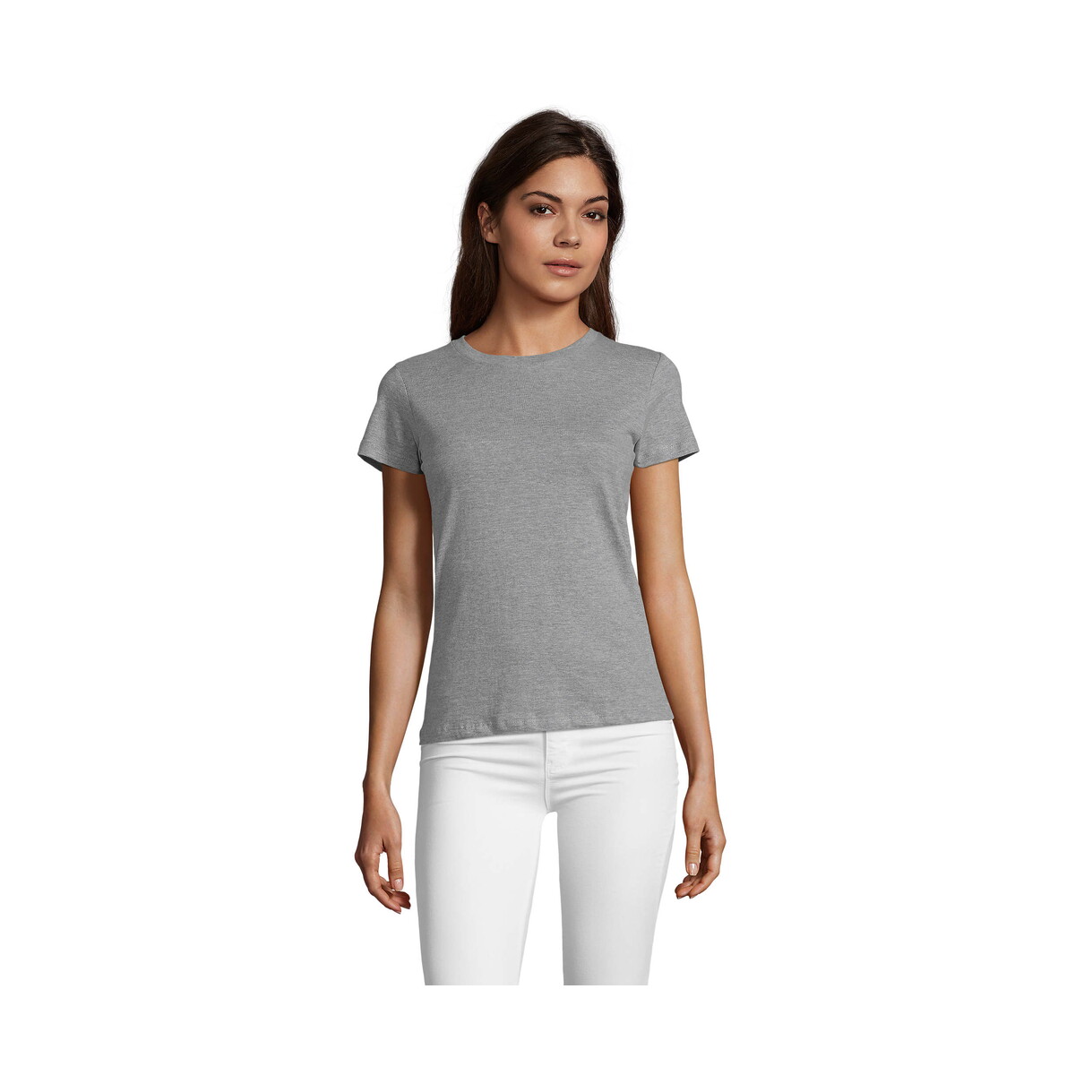 Koszulki z logo – regent fit women 150g regent fit women – szary melanż – m s02758-gm REGENT FIT WOMEN 150g REGENT FIT WOMEN - Szary Melanż - M s02758-gm