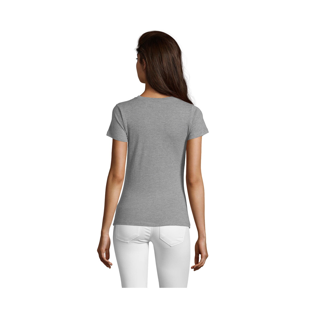 Koszulki z logo – regent fit women 150g regent fit women – szary melanż – m s02758-gm-back REGENT FIT WOMEN 150g REGENT FIT WOMEN - Szary Melanż - M s02758-gm-back