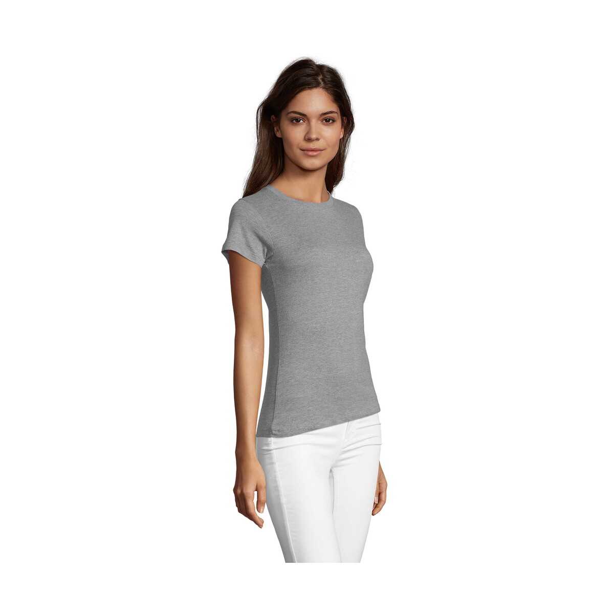 Koszulki z logo – regent fit women 150g regent fit women – szary melanż – m s02758-gm-side REGENT FIT WOMEN 150g REGENT FIT WOMEN - Szary Melanż - M s02758-gm-side