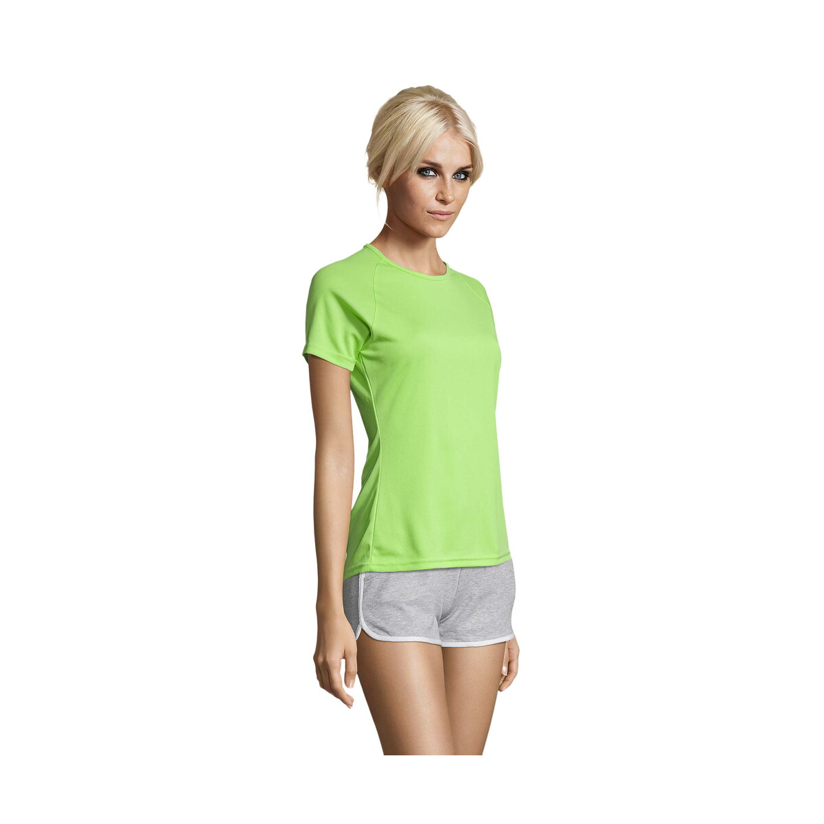 Koszulki z logo – sporty damski t-shirt 140g sporty women – apple green – xl s01159-ag-side SPORTY Damski T-Shirt 140g SPORTY WOMEN - Apple Green - XL s01159-ag-side