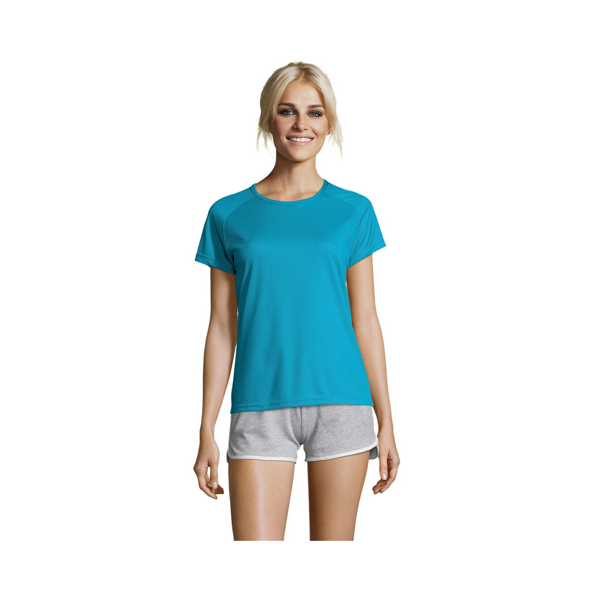 Koszulki z logo – sporty damski t-shirt 140g sporty women – aqua – m s01159-aq SPORTY Damski T-Shirt 140g SPORTY WOMEN - Aqua - M s01159-aq
