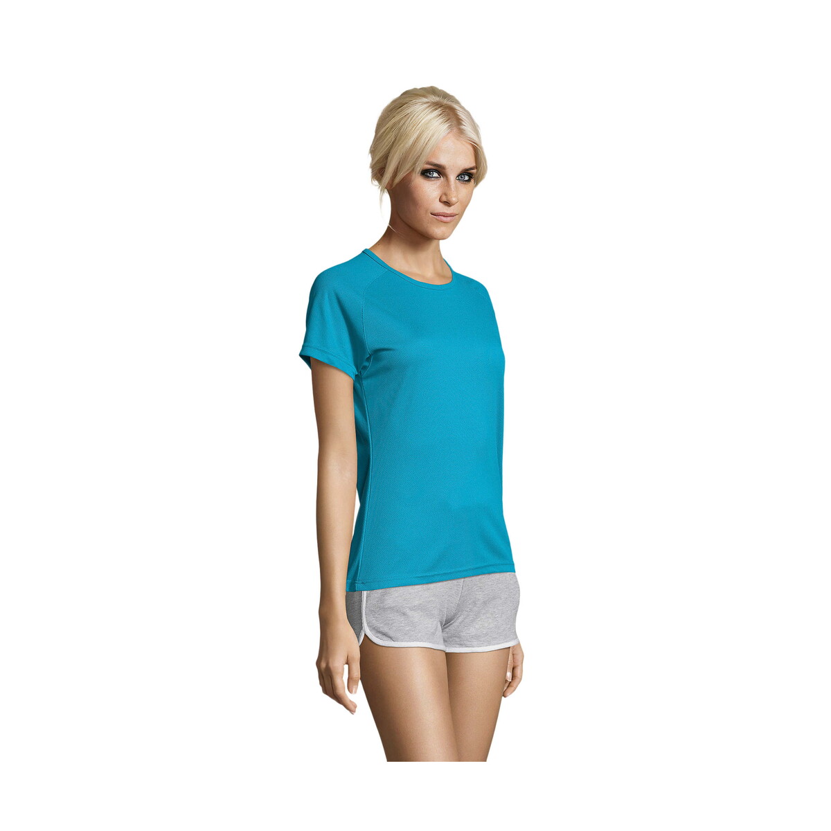 Koszulki z logo – sporty damski t-shirt 140g sporty women – aqua – xl s01159-aq-side SPORTY Damski T-Shirt 140g SPORTY WOMEN - Aqua - XL s01159-aq-side