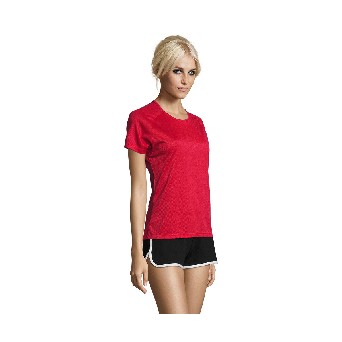 Koszulki z logo – sporty damski t-shirt 140g sporty women – czerwona – xs s01159-rd-side SPORTY Damski T-Shirt 140g SPORTY WOMEN - Czerwona - XS s01159-rd-side