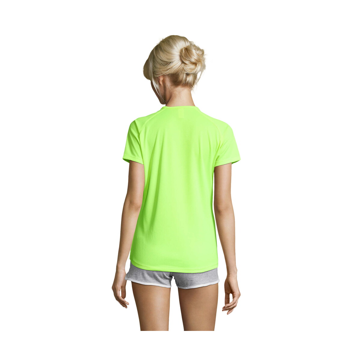 Koszulki z logo – sporty damski t-shirt 140g sporty women – neon yellow – xs s01159-ne-back SPORTY Damski T-Shirt 140g SPORTY WOMEN - Neon Yellow - XS s01159-ne-back