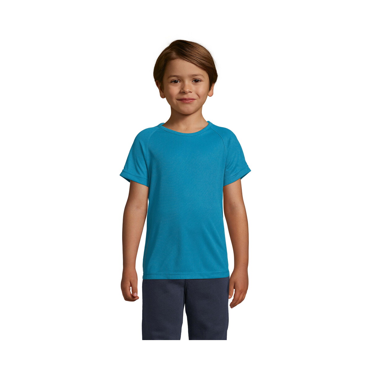 Koszulki z logo – sporty dziecięcy t-shirt sporty kids – aqua – xl s01166-aq SPORTY Dziecięcy T-Shirt SPORTY KIDS - Aqua - XL s01166-aq