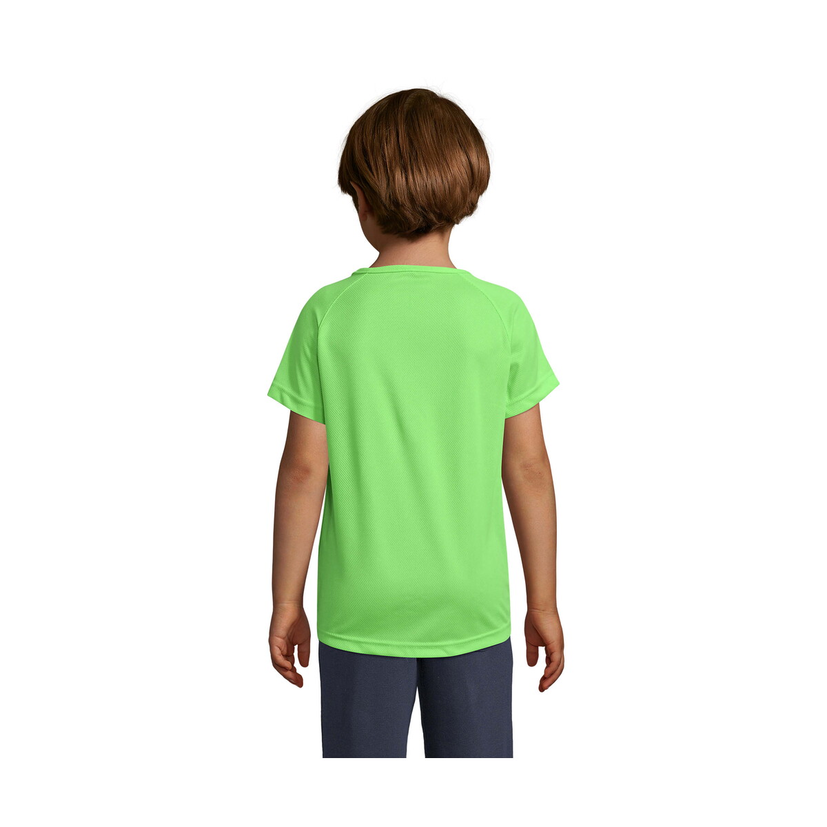 Koszulki z logo – sporty dziecięcy t-shirt sporty kids – neon green – 3xl s01166-ng-back SPORTY Dziecięcy T-Shirt SPORTY KIDS - Neon Green - 3XL s01166-ng-back