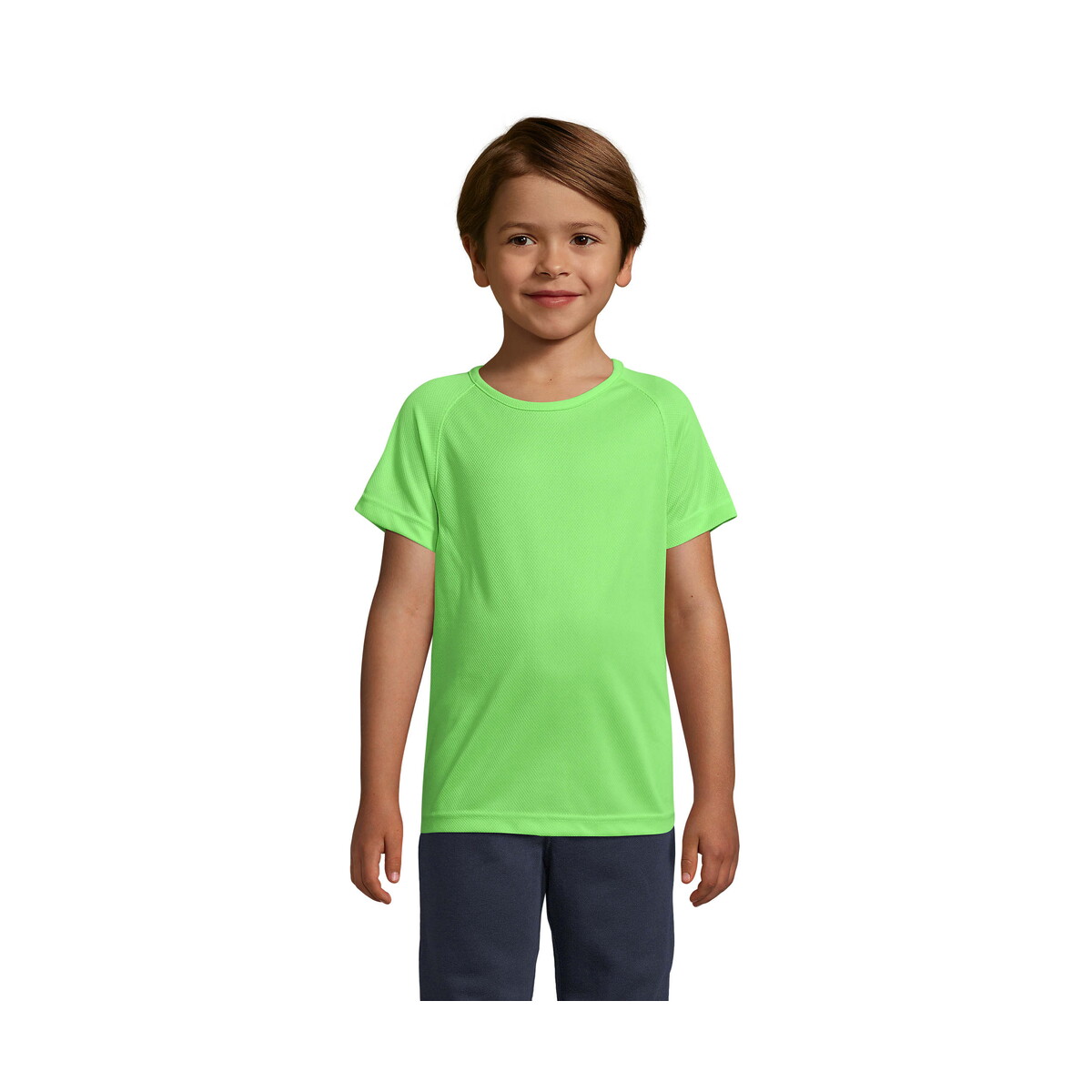Koszulki z logo – sporty dziecięcy t-shirt sporty kids – neon green – xxl s01166-ng SPORTY Dziecięcy T-Shirt SPORTY KIDS - Neon Green - XXL s01166-ng