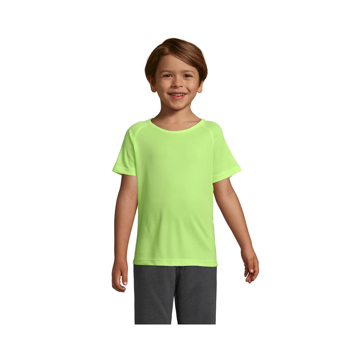 Koszulki z logo – sporty dziecięcy t-shirt sporty kids – neon yellow – xl s01166-ne SPORTY Dziecięcy T-Shirt SPORTY KIDS - Neon Yellow - XL s01166-ne