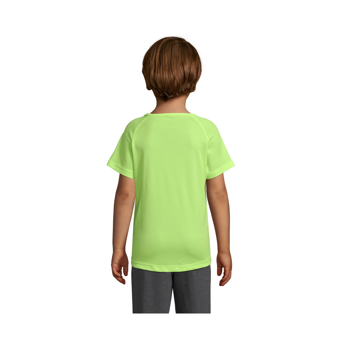 Koszulki z logo – sporty dziecięcy t-shirt sporty kids – neon yellow – xxl s01166-ne-back SPORTY Dziecięcy T-Shirt SPORTY KIDS - Neon Yellow - XXL s01166-ne-back