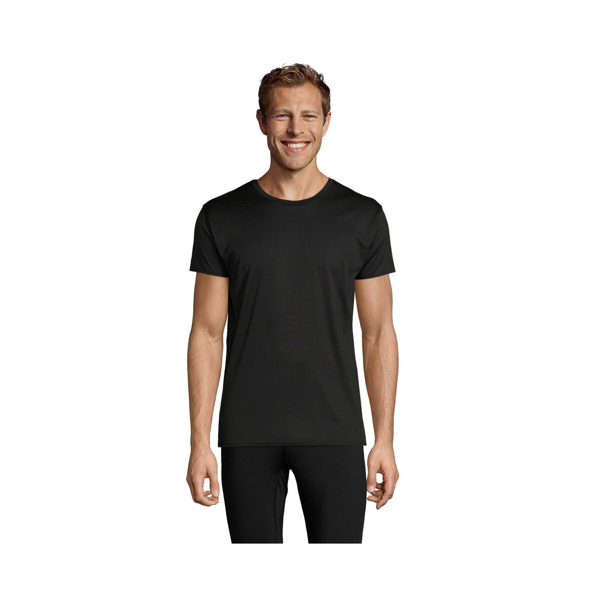 Koszulki z logo – sprint uni t-shirt 130g sprint – czarny – l s02995-bk SPRINT UNI T-SHIRT 130g SPRINT - Czarny - L s02995-bk