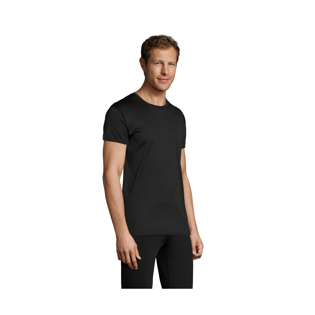 Koszulki z logo – sprint uni t-shirt 130g sprint – czarny – m s02995-bk-side SPRINT UNI T-SHIRT 130g SPRINT - Czarny - M s02995-bk-side