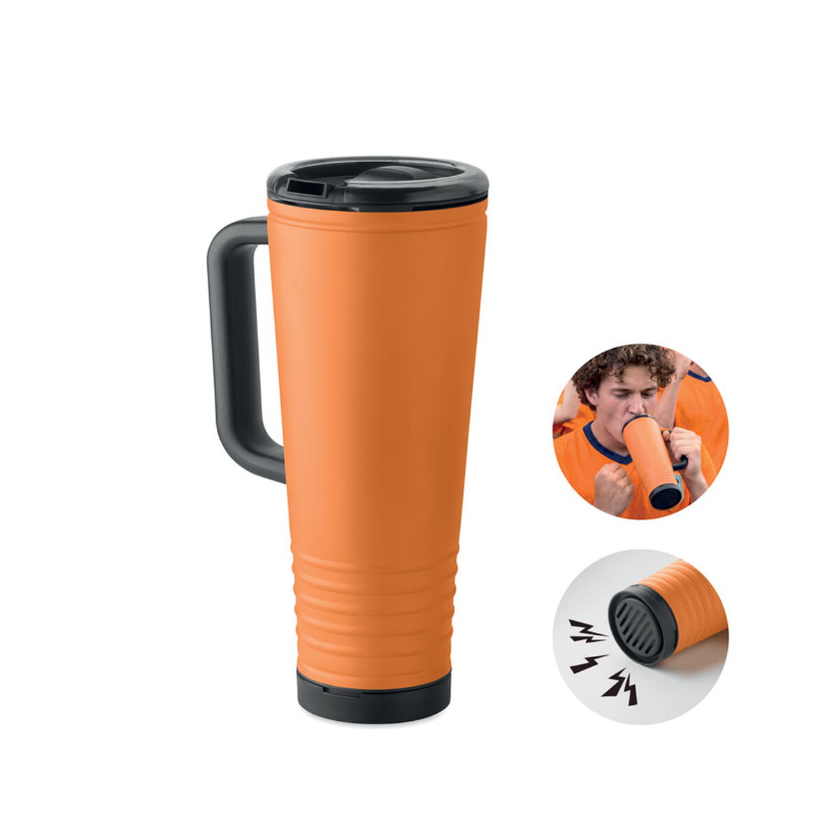 Dwuścienny kubek Howler 700 ml HOWLER CUP - pomarańczowy mo2995-10
