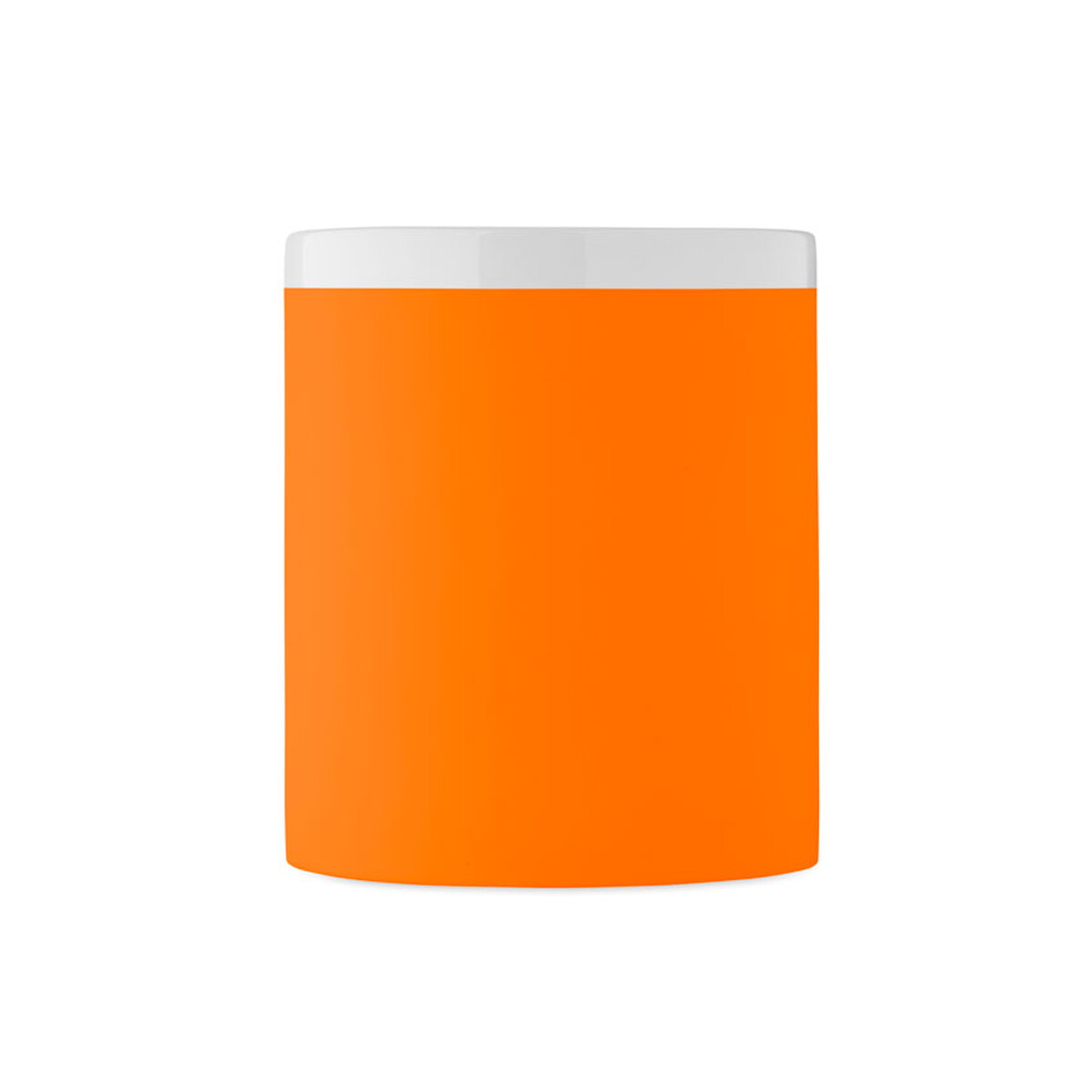 Kubki z logo – kubek ceramiczny 300ml mugiva – fluorescencyjny pomarańczowy mo2890-71-side Kubek ceramiczny 300ml MUGIVA - fluorescencyjny pomarańczowy mo2890-71-side