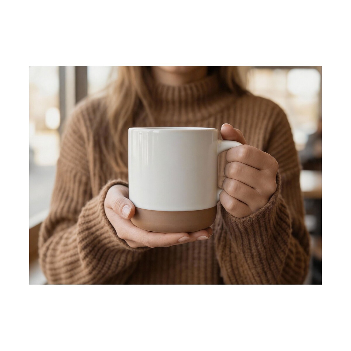 Kubki z logo – kubek ceramiczny 340 ml | aato – biały VA904-02_ATM01 Kubek ceramiczny 340 ml | Aato - biały VA904-02_ATM01