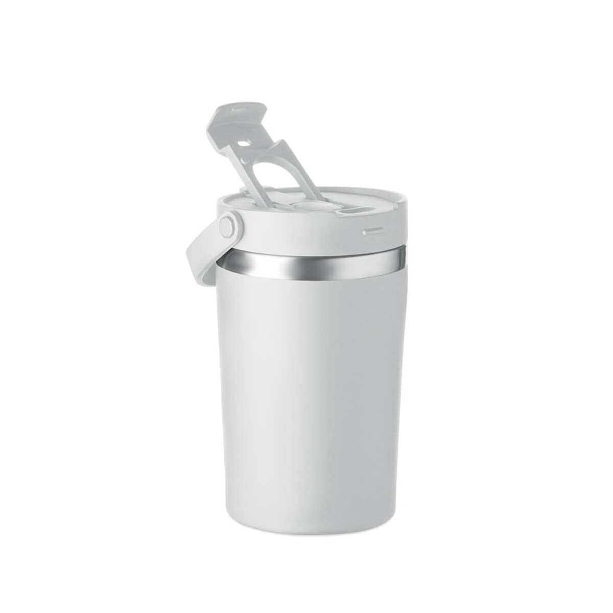 Kubki z logo – kubek dwuścienny 350 ml cozycup – biały mo2922-06-back Kubek dwuścienny 350 ml COZYCUP - biały mo2922-06-back