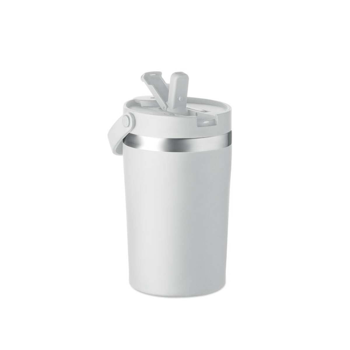 Kubki z logo – kubek dwuścienny 350 ml cozycup – biały mo2922-06-side Kubek dwuścienny 350 ml COZYCUP - biały mo2922-06-side