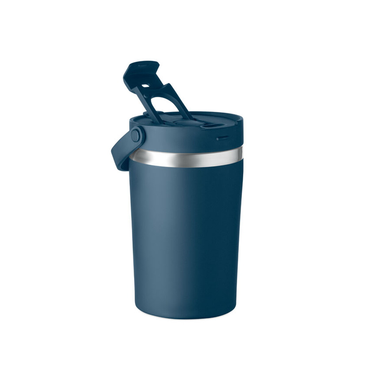 Kubki z logo – kubek dwuścienny 350 ml cozycup – francuski granatowy mo2922-85-back Kubek dwuścienny 350 ml COZYCUP - francuski granatowy mo2922-85-back