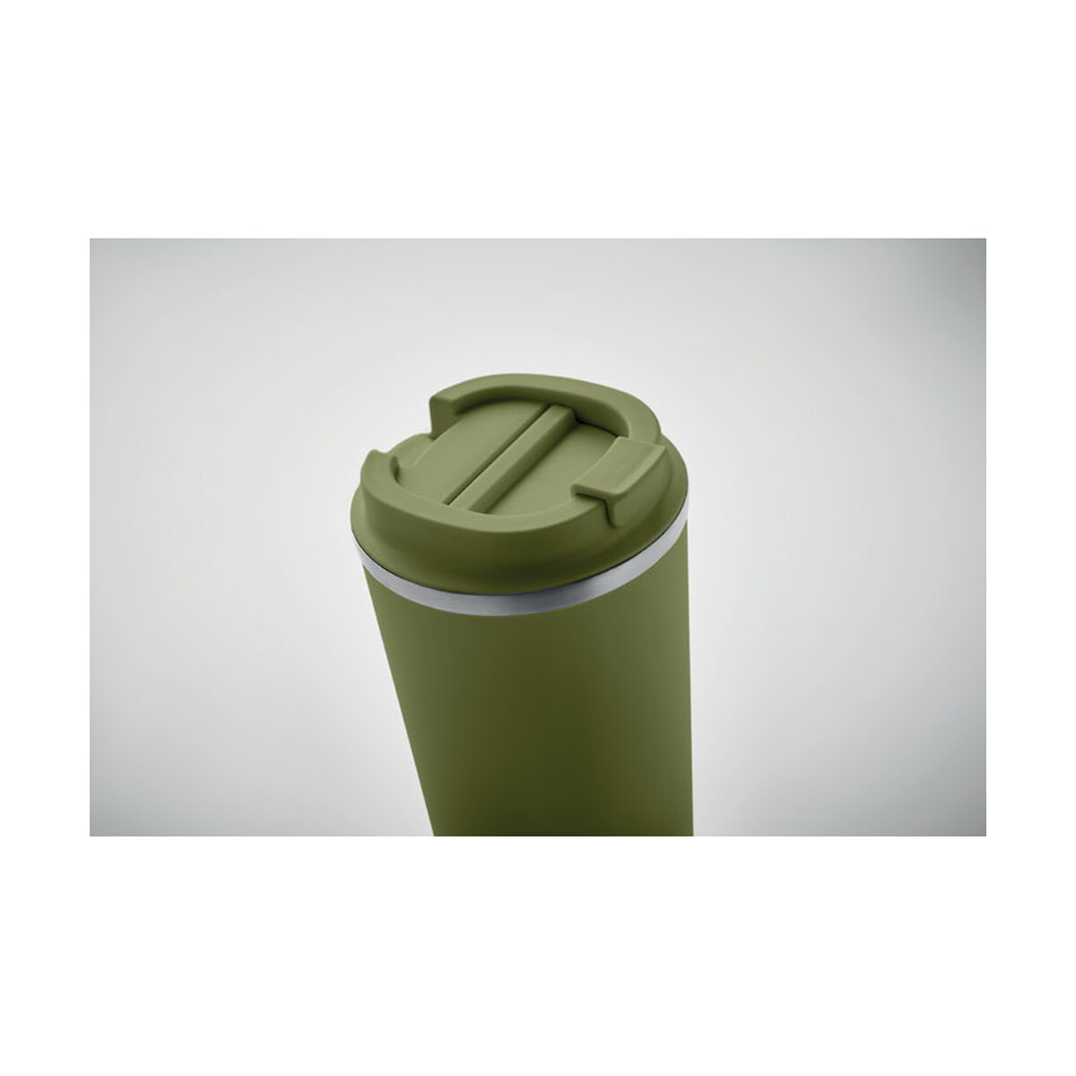 Kubki z logo – kubek, podwójne ścianki 510 ml brace + – ciemnozielony mo6579-60-back Kubek, podwójne ścianki 510 ml BRACE + - ciemnozielony mo6579-60-back