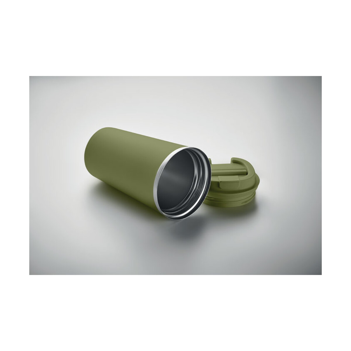 Kubki z logo – kubek, podwójne ścianki 510 ml brace + – ciemnozielony mo6579-60-side Kubek, podwójne ścianki 510 ml BRACE + - ciemnozielony mo6579-60-side