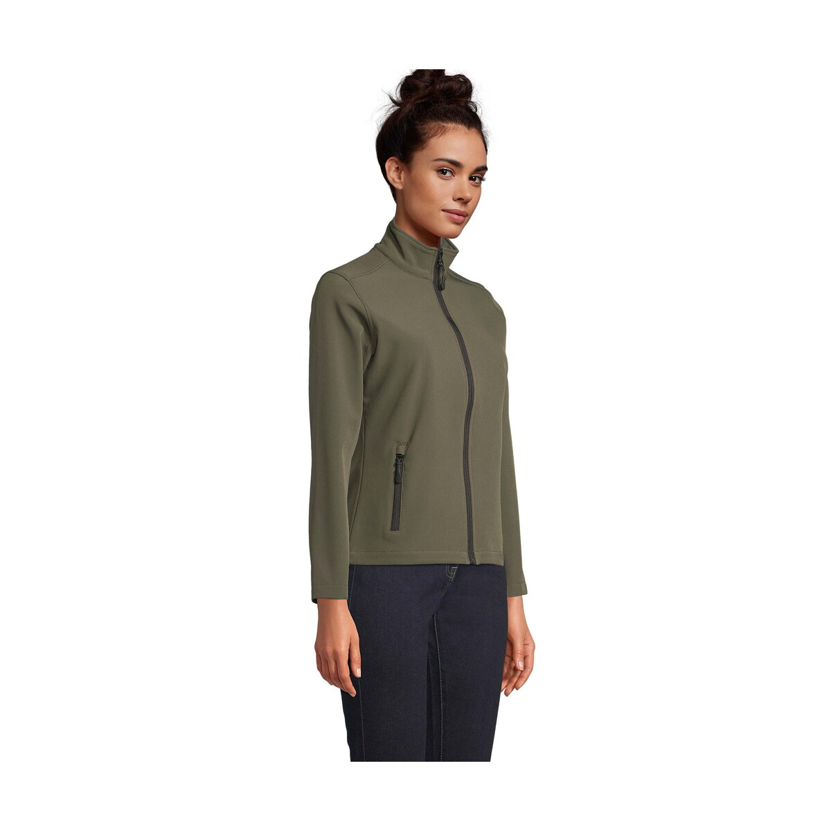 Kurtki z logo – race damskie softsh. kurtka race women – army – xl s01194-ar-side RACE Damskie Softsh. Kurtka RACE WOMEN - Army - XL s01194-ar-side