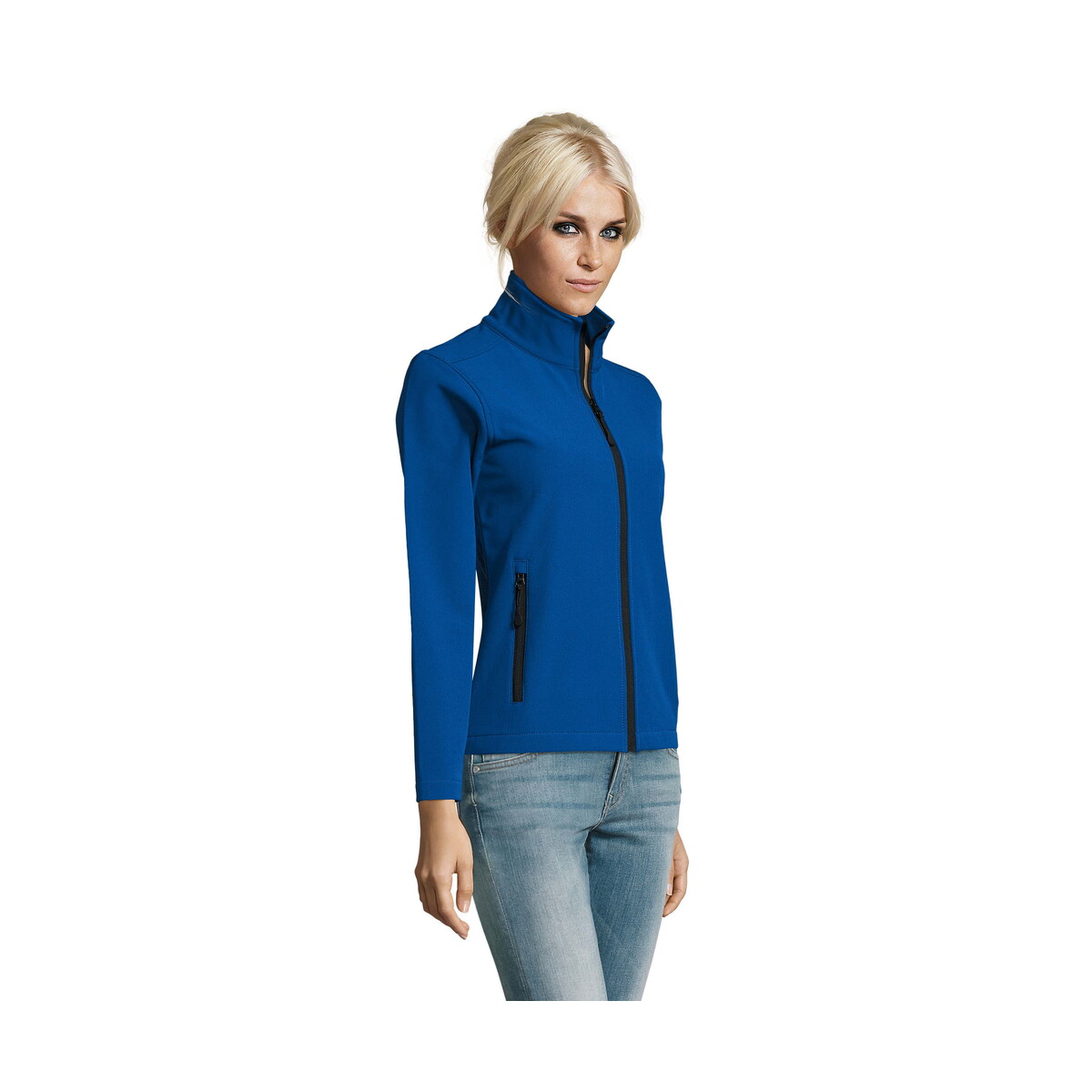 Kurtki z logo – race damskie softsh. kurtka race women – niebieska – m s01194-rb-side RACE Damskie Softsh. Kurtka RACE WOMEN - Niebieska - M s01194-rb-side