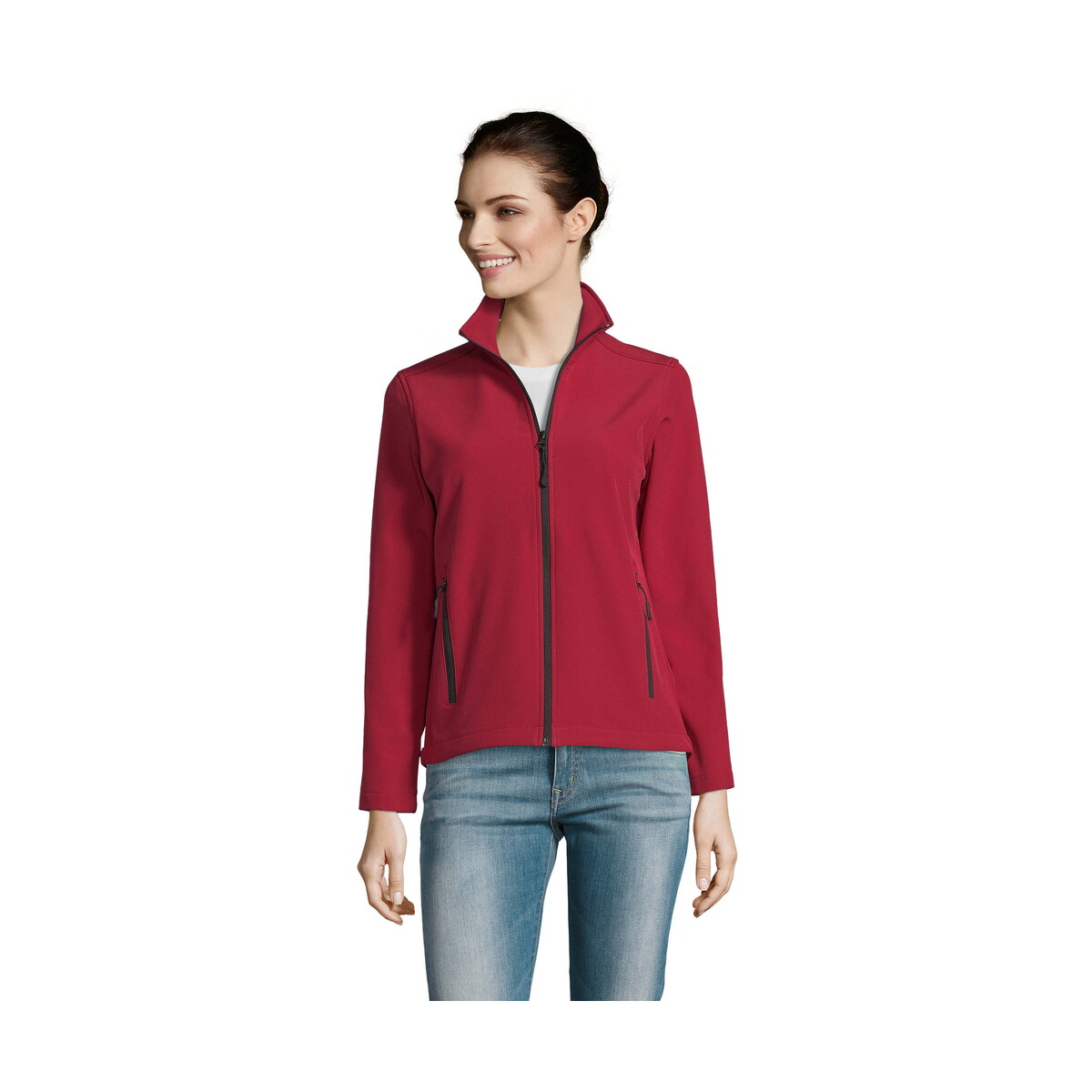 Kurtki z logo – race damskie softsh. kurtka race women – pepper red – m s01194-pe RACE Damskie Softsh. Kurtka RACE WOMEN - Pepper Red - M s01194-pe