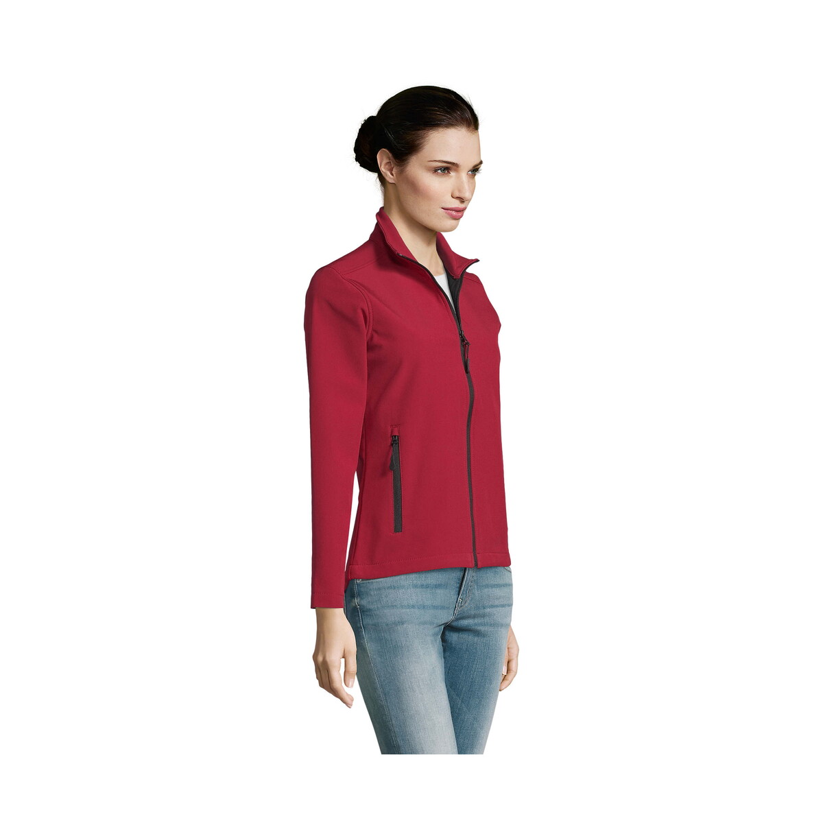 Kurtki z logo – race damskie softsh. kurtka race women – pepper red – m s01194-pe-side RACE Damskie Softsh. Kurtka RACE WOMEN - Pepper Red - M s01194-pe-side