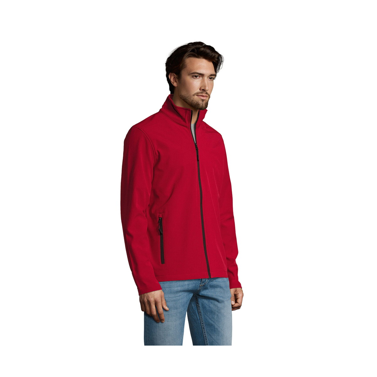 Kurtki z logo – race męski softshell race men – czerwony pieprz – m s01195-pe-side RACE męski softshell RACE MEN - Czerwony Pieprz - M s01195-pe-side