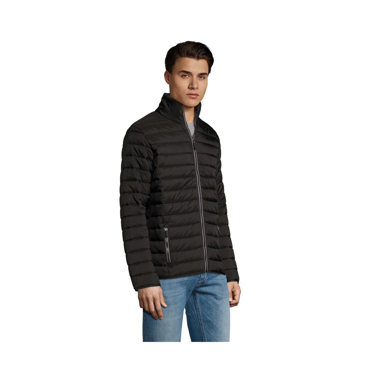 Kurtki z logo – ride męska kurtka 180g ride men – czarna – m s01193-bk-side RIDE Męska kurtka 180g RIDE MEN - Czarna - M s01193-bk-side