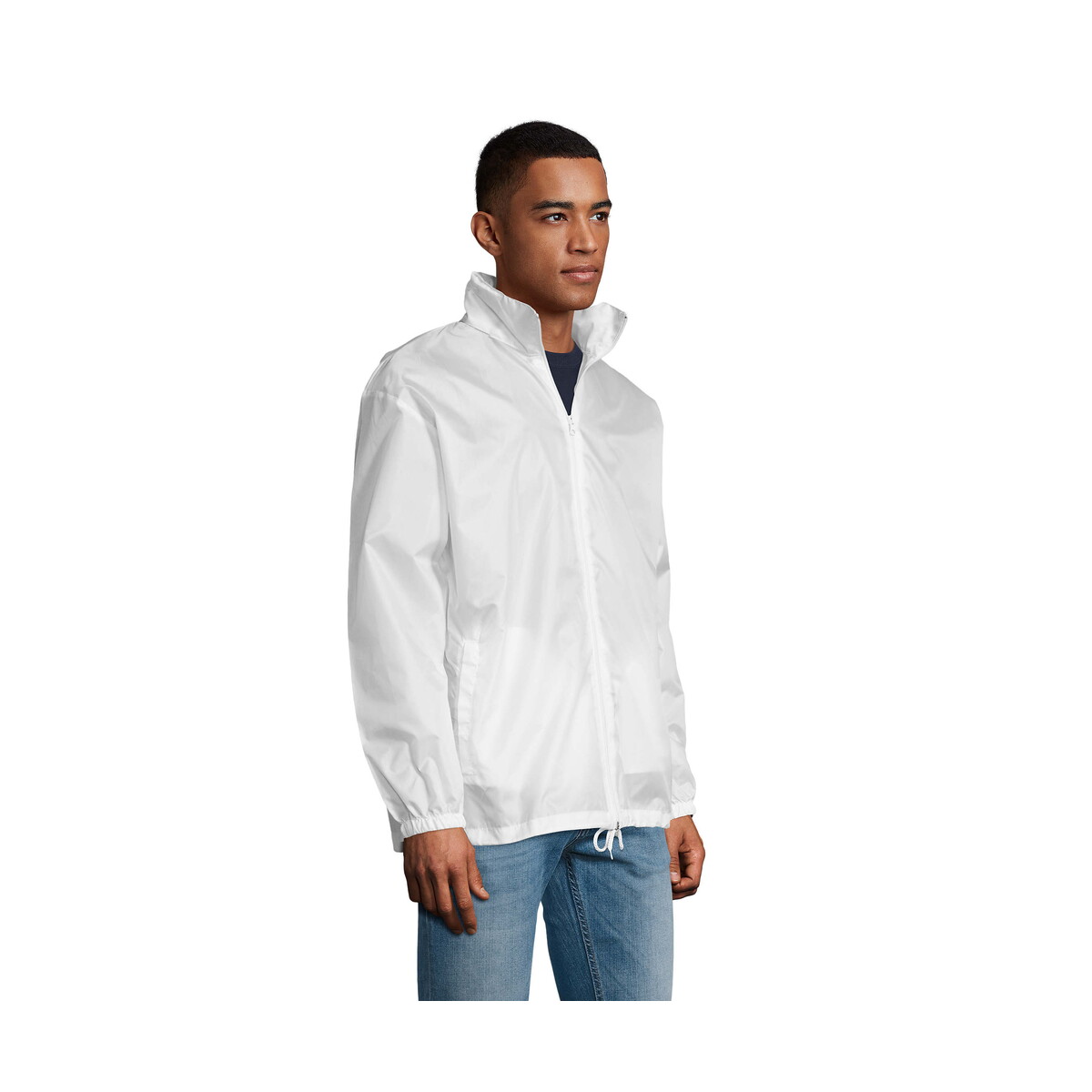 Kurtki z logo – shift uni wiatrówka 210g shift – biała – xl s01618-wh-side SHIFT UNI wiatrówka 210g SHIFT - Biała - XL s01618-wh-side