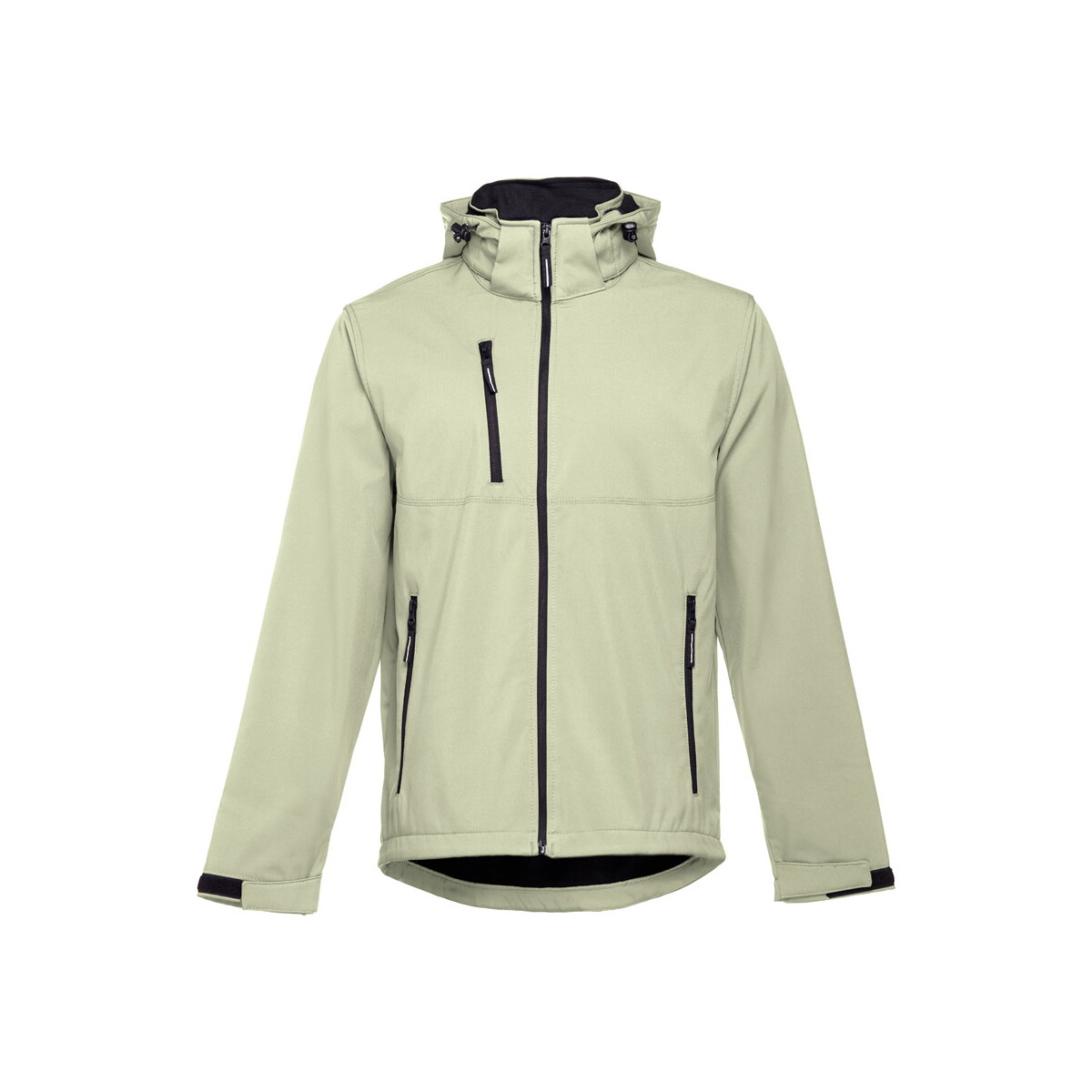 Kurtki z logo – thc zagreb. męska kurtka softshell z poliestru i elastanu – pastelowy zielony 30180_159 THC ZAGREB. Męska kurtka softshell z poliestru i elastanu - Pastelowy zielony 30180_159