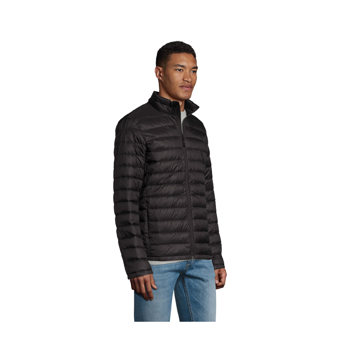 Kurtki z logo – wilson jacket męskie 380t wilson men – czarna – xl s02898-bk-side WILSON JACKET Męskie 380T WILSON MEN - Czarna - XL s02898-bk-side