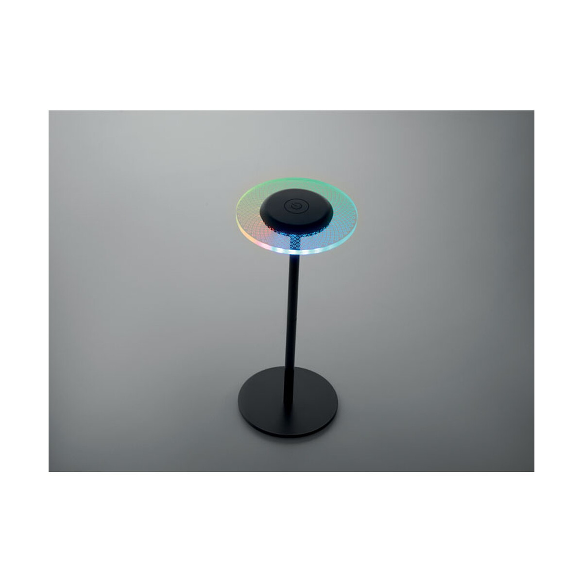 Latarki z logo – akumulatorowa żelazna lampa lounge – czarna mo2950-03-open Akumulatorowa żelazna lampa LOUNGE - czarna mo2950-03-open