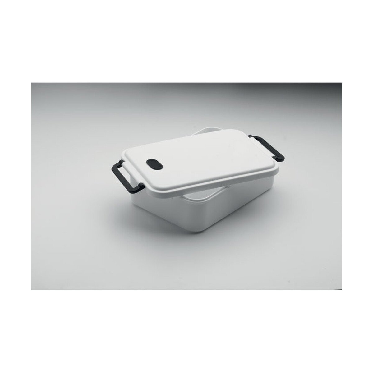 Lunchboxy z logo – lunch box z pp z rec. 2200 ml indusmax – biały mo2290-06-side Lunch box z PP z rec. 2200 ml INDUSMAX - biały mo2290-06-side
