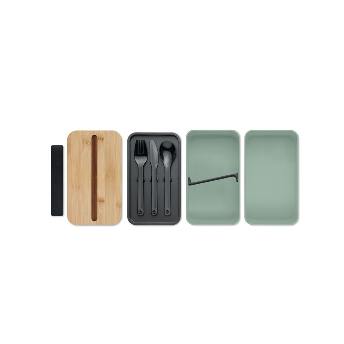 Lunchboxy z logo – lunch box z pp z wint – miętowy zielony mo2088-77-back Lunch box z PP z WINT - miętowy zielony mo2088-77-back