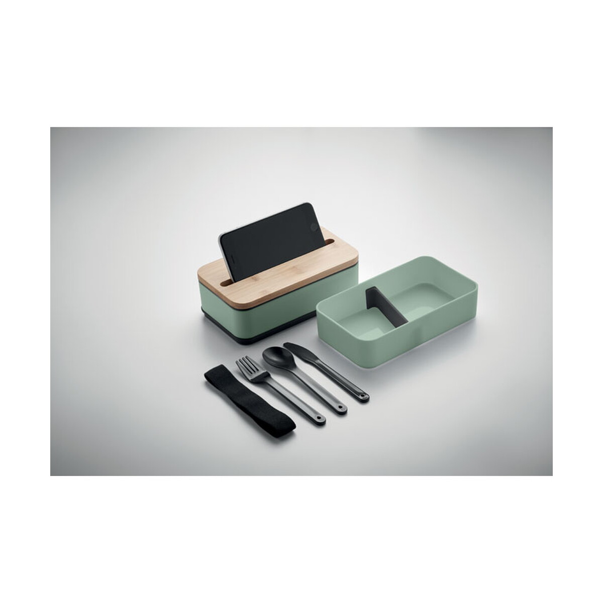 Lunchboxy z logo – lunch box z pp z wint – miętowy zielony mo2088-77-top Lunch box z PP z WINT - miętowy zielony mo2088-77-top