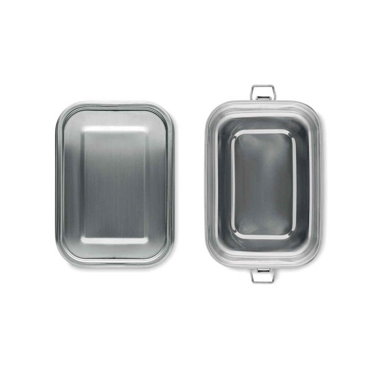 Lunchboxy z logo – lunchbox 750 ml gobuddy – srebrny mat mo2888-16-top Lunchbox 750 ml GOBUDDY - srebrny mat mo2888-16-top
