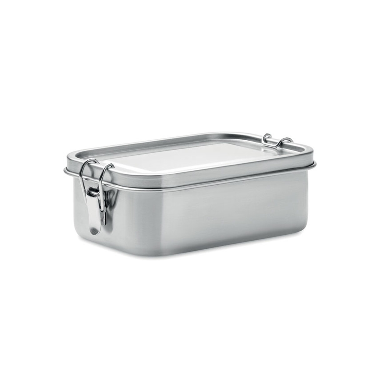 Lunchboxy z logo – lunchbox 750 ml gobuddy – srebrny mat mo2888-16 Lunchbox 750 ml GOBUDDY - srebrny mat mo2888-16