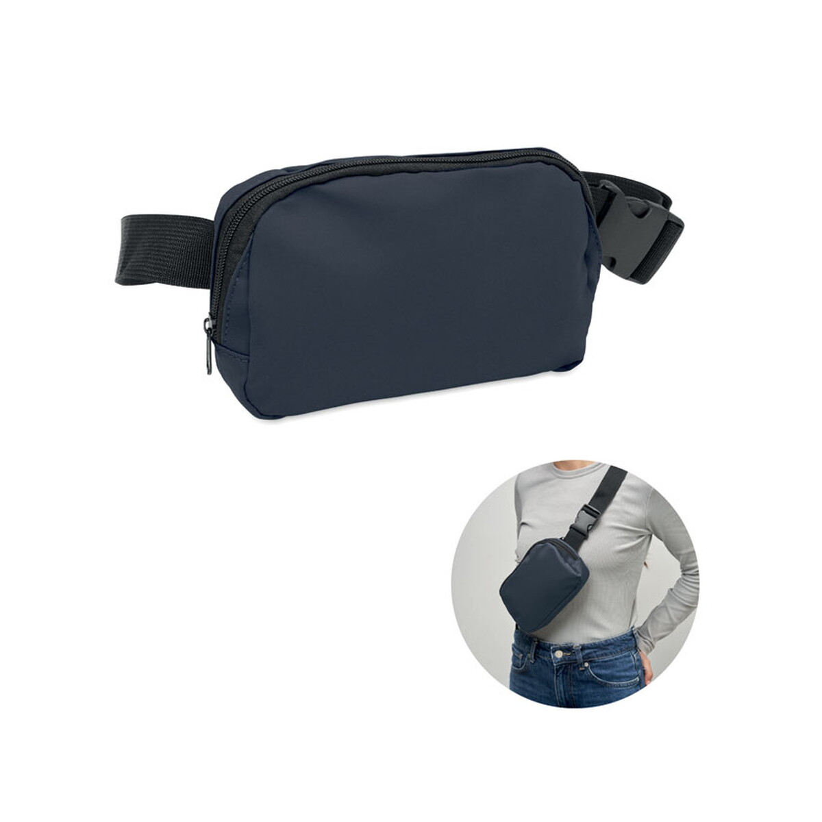 Torba nerka z poliestru 210D KOROVIN WAIST - francuski granatowa mo2683-85