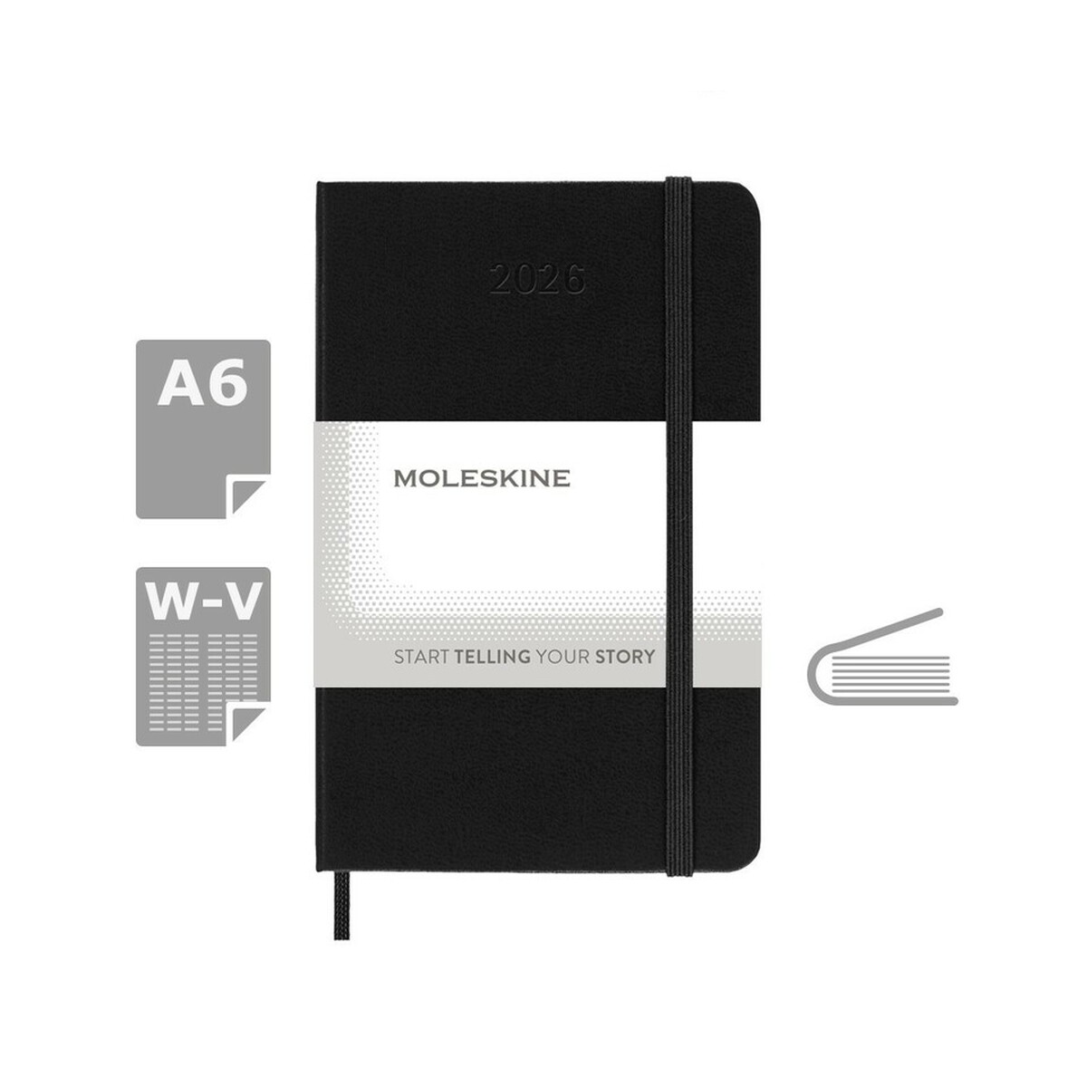Notatniki z logo – kalendarz moleskine – czarny VM296.2027-03_AAA00 Kalendarz MOLESKINE - czarny VM296.2027-03_AAA00