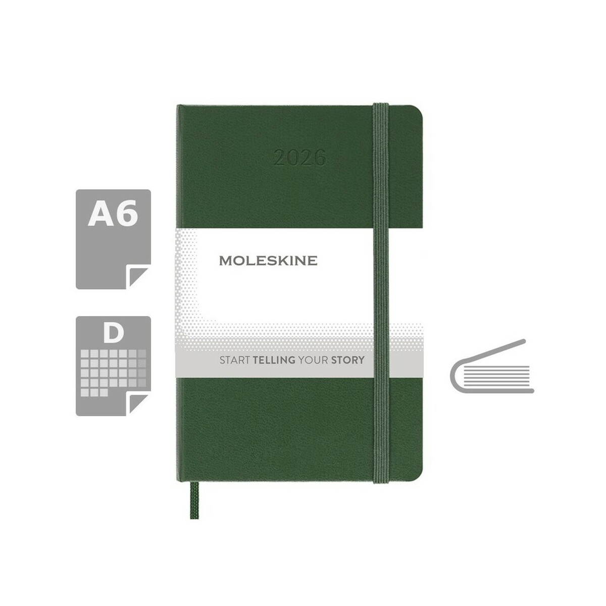 Notatniki z logo – kalendarz moleskine – khaki VM292.2027-25_AAA00 Kalendarz MOLESKINE - khaki VM292.2027-25_AAA00