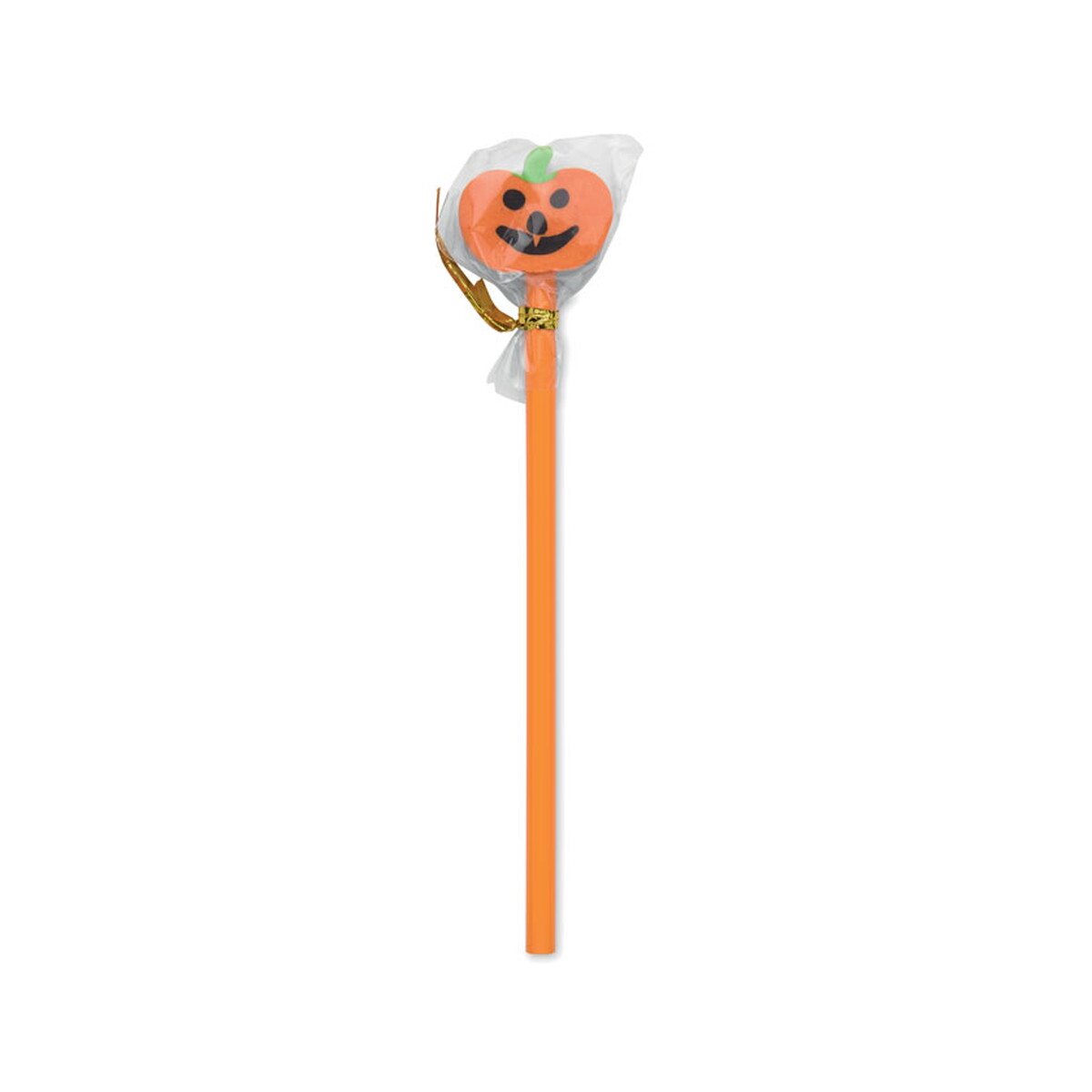 Ołówki z logo – halloweenowy ołówek z gumką weenpen – pomarańczowy mo3105-10-back Halloweenowy ołówek z gumką WEENPEN - pomarańczowy mo3105-10-back