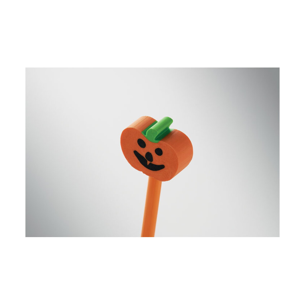 Ołówki z logo – halloweenowy ołówek z gumką weenpen – pomarańczowy mo3105-10-open Halloweenowy ołówek z gumką WEENPEN - pomarańczowy mo3105-10-open