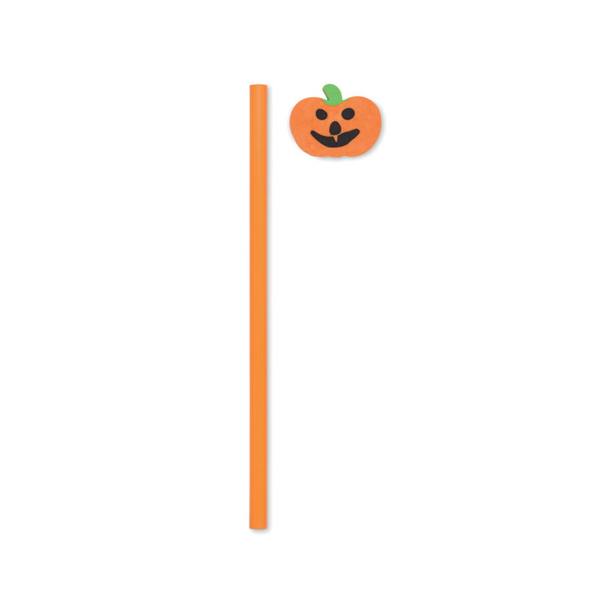 Ołówki z logo – halloweenowy ołówek z gumką weenpen – pomarańczowy mo3105-10-side Halloweenowy ołówek z gumką WEENPEN - pomarańczowy mo3105-10-side